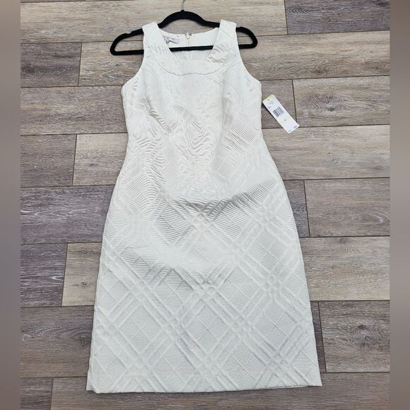 NWT Evan Picone Paris Chic Ivory dress size 4 - Picture 8 of 14